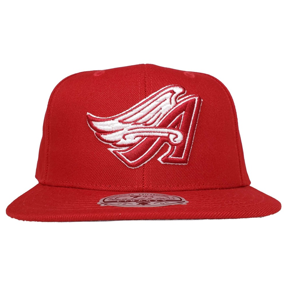 Anaheim Angels Mitchell & Ness MLB Fitted 7 3/4 Liberty Fit Hat Cap‎ Red NWT